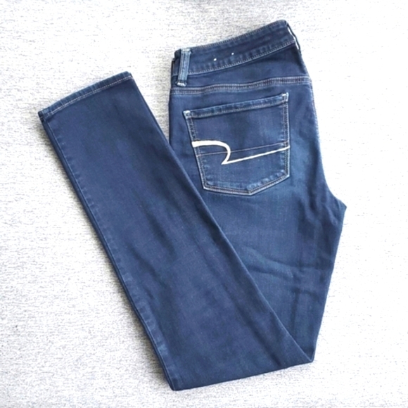 American Eagle  Outfitters Skinny Blue Jeans Medium Wash Size 6 Regular - Picture 3 of 12